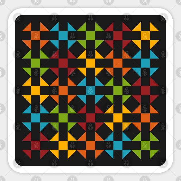 Geometric Pattern: Quilt: Winter Sticker by Red Wolf